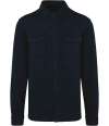 NS521 Native Spirit Faded Brushed Fleece Overshirt Washed Navy colour image